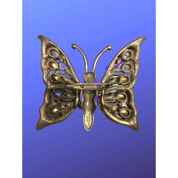 HEIDI DAUS Monarch Butterfly Pin Brooch, Signed, RETIRED, NWOB - Picture 4 of 7